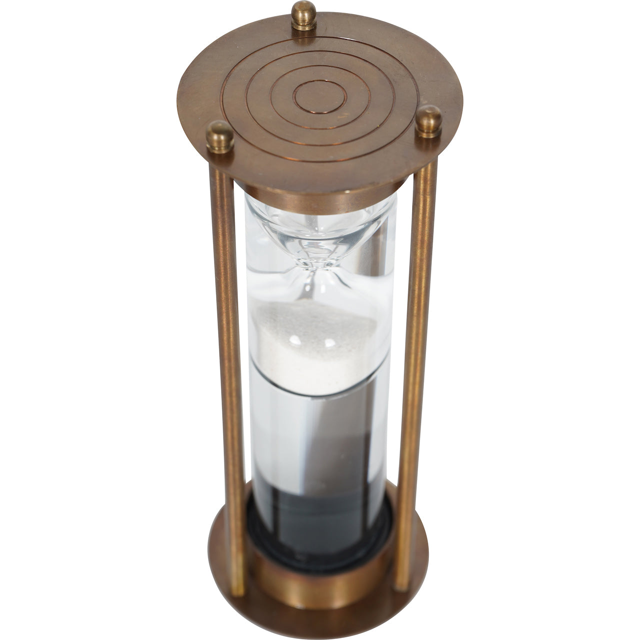 Columbia Antique Brass White Sand Timer Ornament | Small